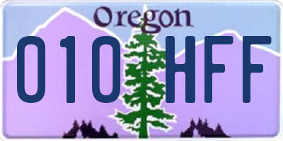 OR license plate 010HFF