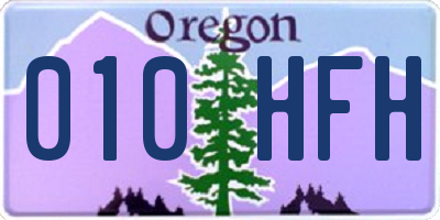 OR license plate 010HFH