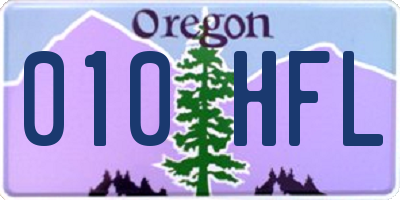 OR license plate 010HFL