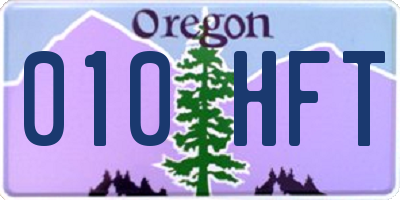 OR license plate 010HFT