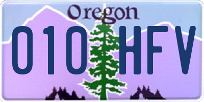OR license plate 010HFV