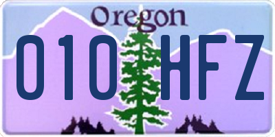 OR license plate 010HFZ