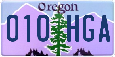 OR license plate 010HGA