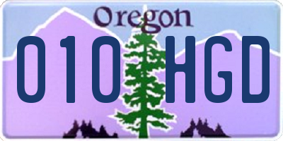 OR license plate 010HGD