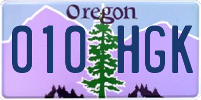 OR license plate 010HGK