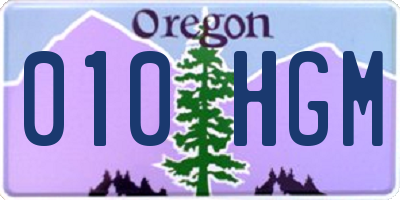 OR license plate 010HGM