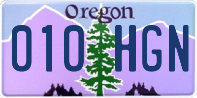 OR license plate 010HGN