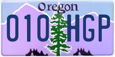 OR license plate 010HGP
