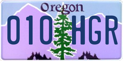 OR license plate 010HGR