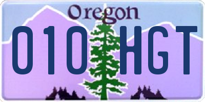 OR license plate 010HGT