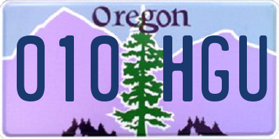 OR license plate 010HGU