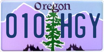 OR license plate 010HGY