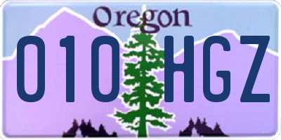 OR license plate 010HGZ