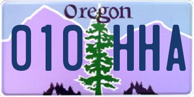 OR license plate 010HHA
