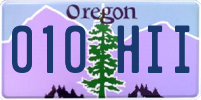 OR license plate 010HII