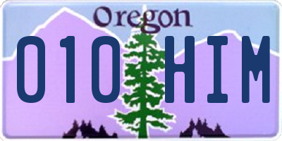 OR license plate 010HIM