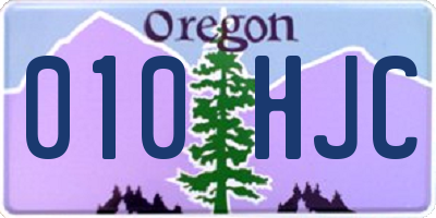 OR license plate 010HJC