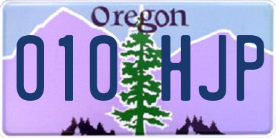 OR license plate 010HJP