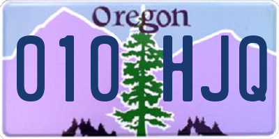 OR license plate 010HJQ
