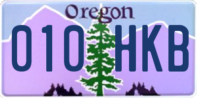 OR license plate 010HKB