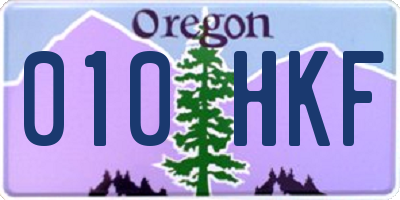 OR license plate 010HKF