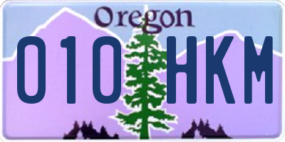 OR license plate 010HKM