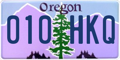 OR license plate 010HKQ