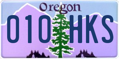 OR license plate 010HKS