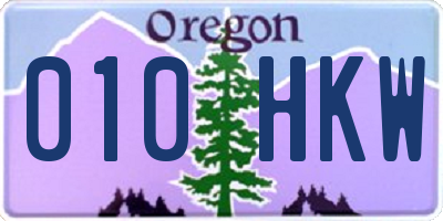 OR license plate 010HKW