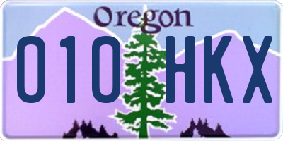 OR license plate 010HKX