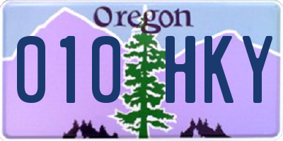 OR license plate 010HKY