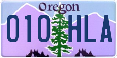 OR license plate 010HLA