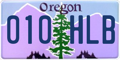 OR license plate 010HLB