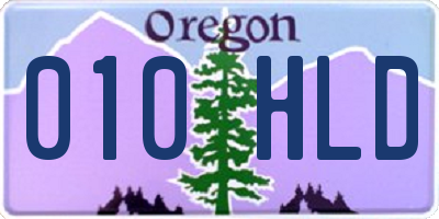OR license plate 010HLD