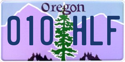 OR license plate 010HLF