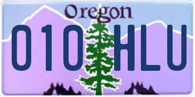 OR license plate 010HLU