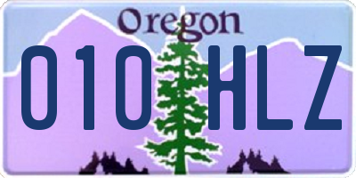 OR license plate 010HLZ