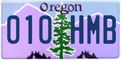 OR license plate 010HMB
