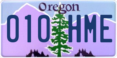 OR license plate 010HME