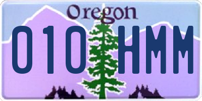 OR license plate 010HMM