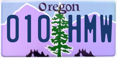 OR license plate 010HMW