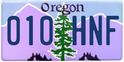 OR license plate 010HNF