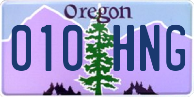 OR license plate 010HNG