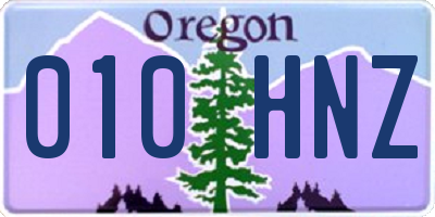 OR license plate 010HNZ