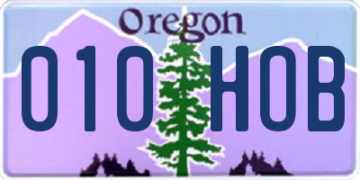 OR license plate 010HOB