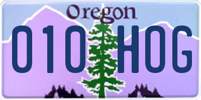 OR license plate 010HOG