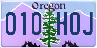 OR license plate 010HOJ