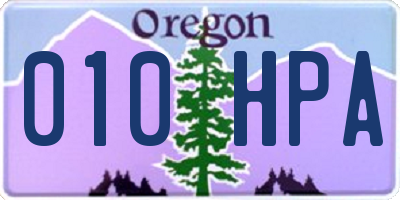 OR license plate 010HPA