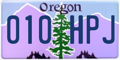 OR license plate 010HPJ