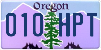 OR license plate 010HPT